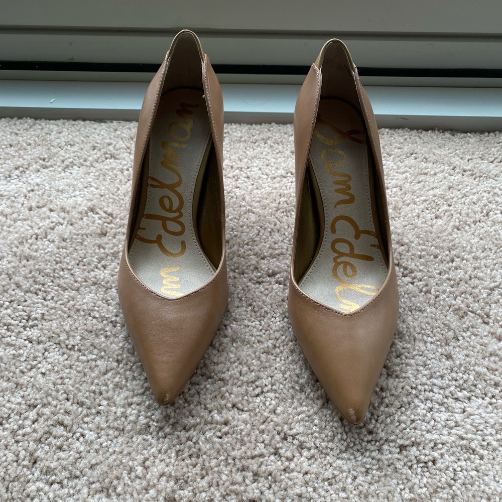 Sam Edelman orella stilettos camel leather